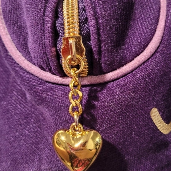 Victoria's Secret Gold and Purple Velvet Satchel - Picture 3 of 5